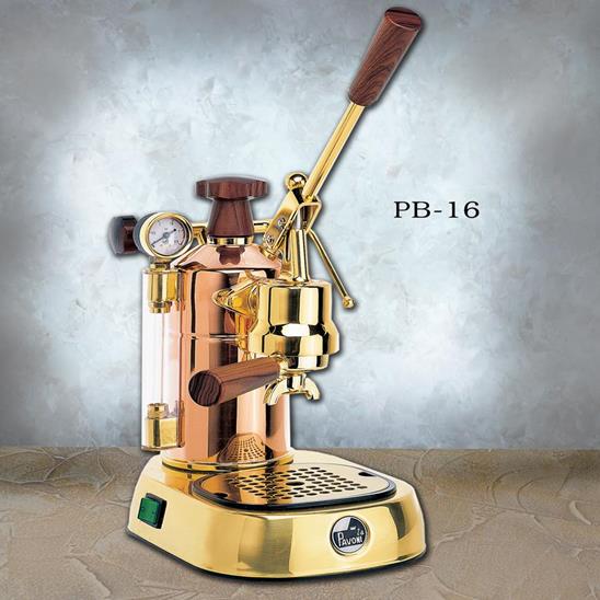 La Pavoni Professional Manual Espresso Machine - Copper & Brass - PB-16