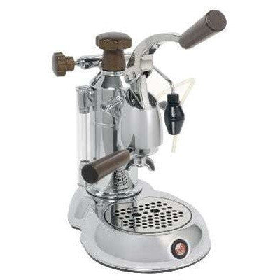 La Pavoni Stradivari Manual Espresso Machine - Wood & Chrome - ESW