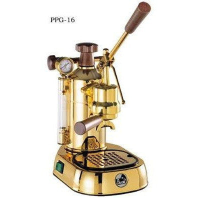 La Pavoni Professional Manual Espresso Machine Gold Plated Brass