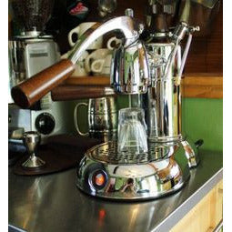 La Pavoni Stradivari Manual Espresso Machine - Wood & Chrome - PSW-16 - My Espresso Shop