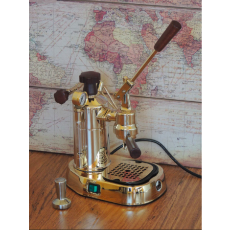 La Pavoni Professional Manual Espresso Machine - Gold Plated Brass - PPG-16 - My Espresso Shop