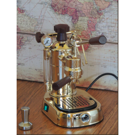 La Pavoni Professional Manual Espresso Machine Gold Plated Brass