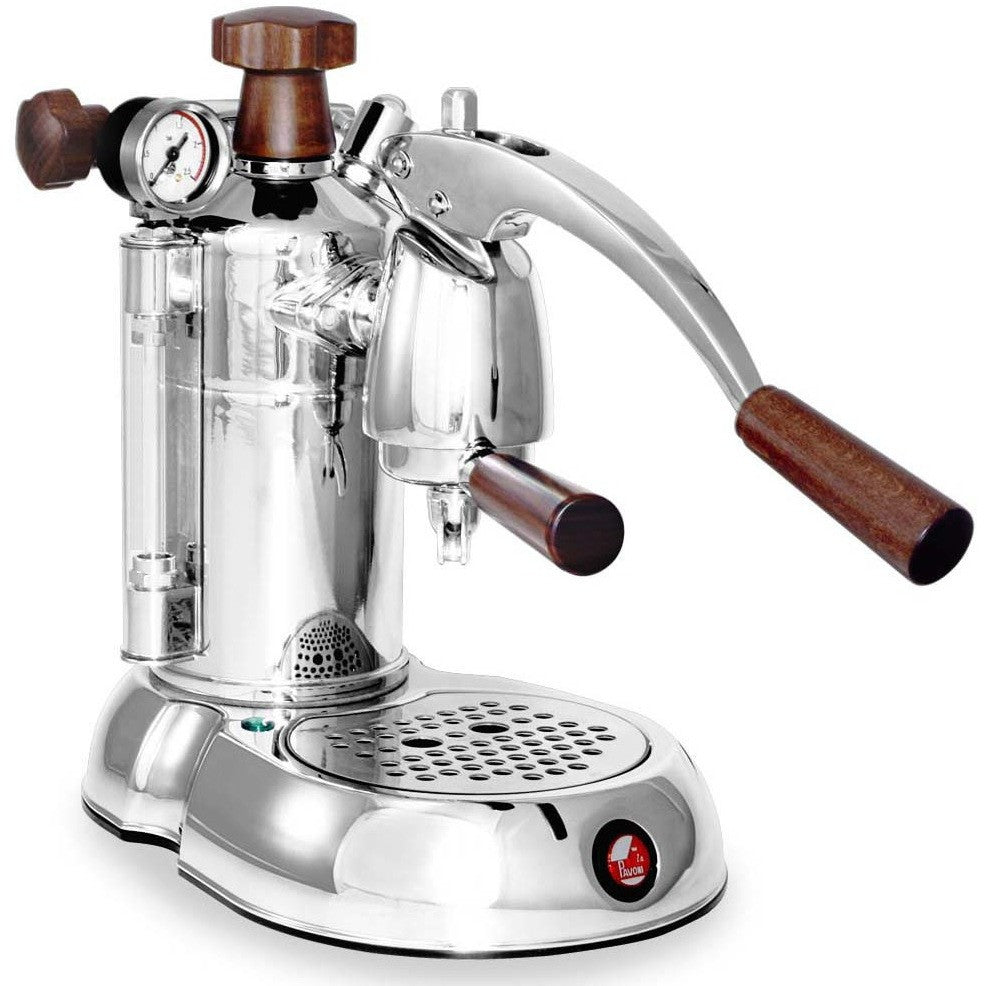 La Pavoni Stradivari Manual Espresso Machine - Wood & Chrome - PSW